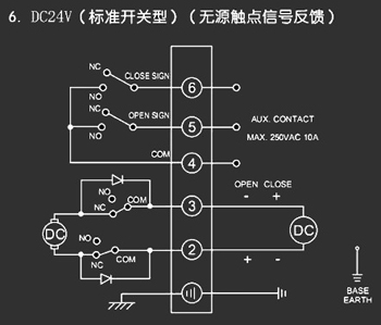 ＤＣ24Ｖ標準開關(guān)型<a href='http://www.anhbs.cn/Product/diefa/diandongdiefa/' target='_blank'>電動<a href='http://www.anhbs.cn/Product/diefa/' target='_blank'>蝶閥</a></a>接線圖